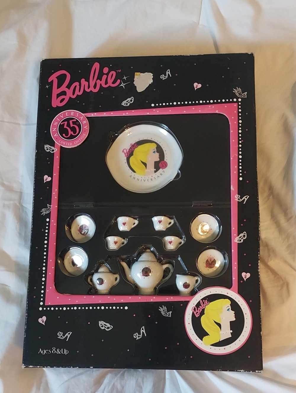 Vintage Barbie 35th Anniversary Limited Edition Miniature Tea Set Collectible